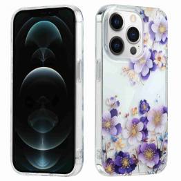 iPhone 12 / 12 Pro cover med lilla blomster