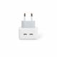 35W dobbelt USB-C oplader med 1x USB-C til Lightning kabel - 1m