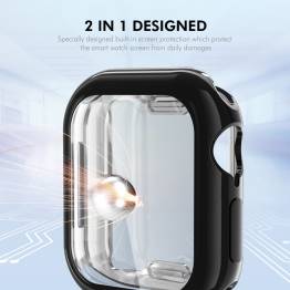  Enkay blødt og beskyttende cover og skærmfilm til Apple Watch 10 - 46mm - Sort