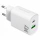 M7 20W dobbelt oplader til iPhone/iPad og 2 meter 100W PD USB-C kabel