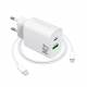 M7 20W dobbelt oplader til iPhone/iPad og USB-C til Lightning kabel