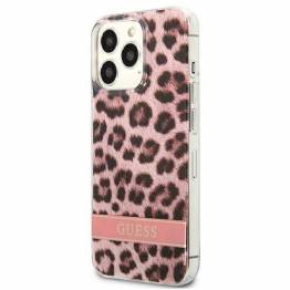  Guess GUHCP13LHSLEOP iPhone 13 Pro / 13 pink hardcase Leopard