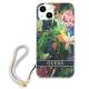 Guess GUHCP13SHFLSB iPhone 13 mini blå hard cover med blomsterrem