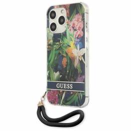  Guess GUHCP13XHFLSB iPhone 13 Pro Max blå hardcase med blomsterrem