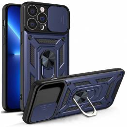 Hybrid Armor Camshield-sag til iPhone 13 Pro Max med kamera-cover blå