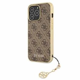  Guess iPhone 13 Pro / 13 brun / brun hardcase 4G Charms Collection