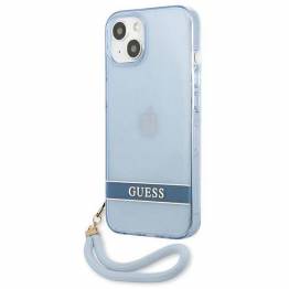  Guess iPhone 13 mini blå hardcase Translucent Stap