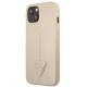 Guess iPhone 13 mini beige hardcase SaffianoTriangle Logo