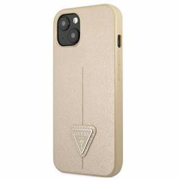  Guess iPhone 13 mini beige hardcase SaffianoTriangle Logo