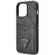 Guess iPhone 13 Pro / 13 sort hardcase 4G trekantlogo med kortplads