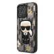 Karl Lagerfeld Flower Ikonik Karl cover til iPhone 13 Pro / iPhone 13 - grå