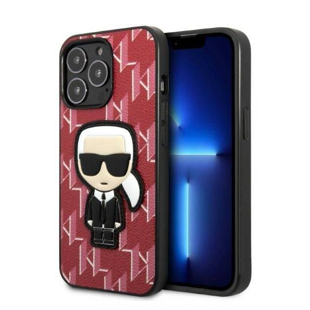 Karl Lagerfeld iPhone 13 Pro / 13 hardcasescover - rød Monogram Ikonik Patch