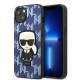 Karl Lagerfeld iPhone 13 hardcase blå Monogram Ikonik Patch