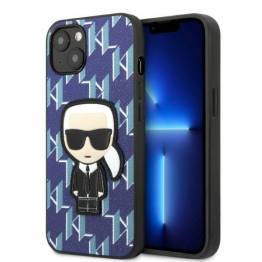 Karl Lagerfeld iPhone 13 mini hardcase blå Monogram Ikonik Patch