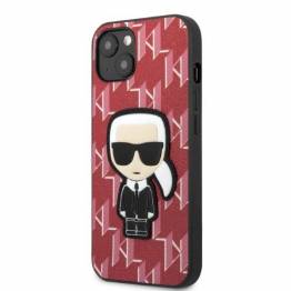  Karl Lagerfeld iPhone 13 mini hardcase rød Monogram Ikonik Patch