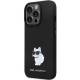 Karl Lagerfeld cover til iPhone 13 Pro Max - sort silikon C metal-pin