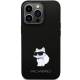 Karl Lagerfeld cover til iPhone 13 Pro Max - sort silikon C metal-pin