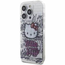  Hello Kitty IML Kitty On Bricks Graffiti cover til iPhone 13 Pro / 13 - hvid