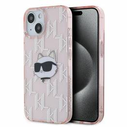 Karl Lagerfeld IML Choupette Head- og monogram cover til iPhone 13 - pink