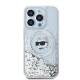 Karl Lagerfeld Liquid Glitter Choupette Head MagSafe cover til iPhone 13 Pro Max - transparent