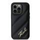 Karl Lagerfeld Diagonal Quildet Script cover til iPhone 13 Pro / 13 - sort