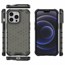  Honeycomb cover med TPU-bumper til iPhone 13 Pro sort