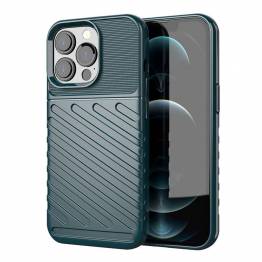 Thunder Case Fleksibel Tough Rugged TPU Cover til iPhone 13 Pro grøn