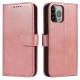 Elegant bookcase cover med klap og kickstand til iPhone 13 Pro pink