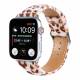 Kunstlæder rem med dyremønster til Apple Watch 44/45/46/49mm - Leopard