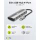 Goobay slank 4-i-1 USB-C hub med 4x USB-C 3.2 til data - 10 Gbit/s