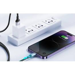  Joyroom USB til Lightning kabel med diode - 2m - vævet sort