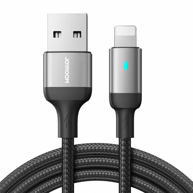 Joyroom USB til Lightning kabel med diode - 2m - vævet sort