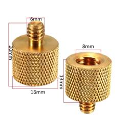  Adapter fra 3/8 tomme hun til 1/4 tomme han beslag til kameraer og stativer