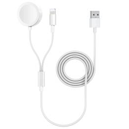 Kabel med iPhone oplader og Apple watch oplader fra Joyroom