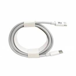 M7 hårdført Mac / iPhone / USB-C PD 100W opladningskabel - hvid - 1m