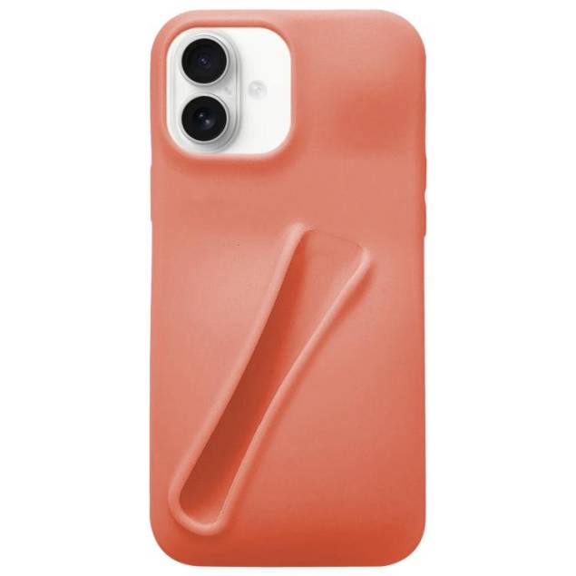 iPhone 16 Lipstick Silicone 3D Phone Case(Orange)