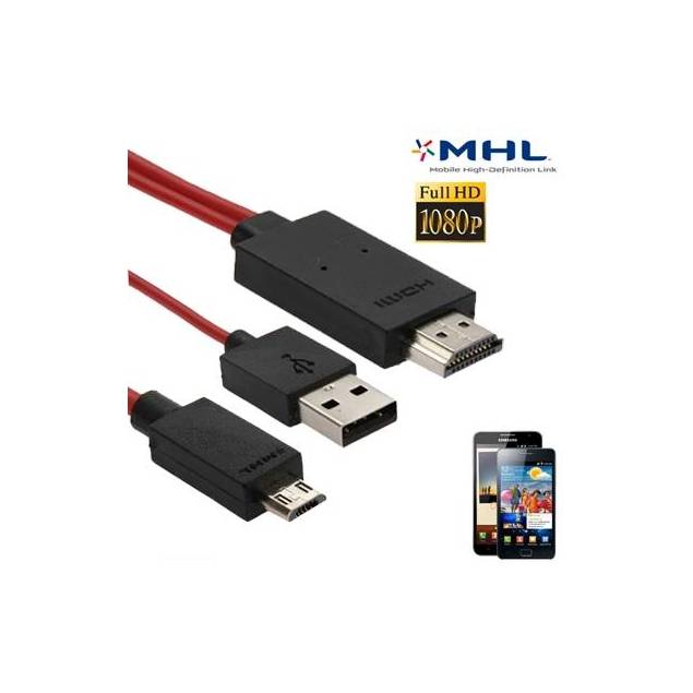 Micro USB til HDMI kabel 1m