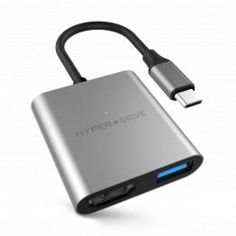 Hyperdrive 3-i-1 USB-C Hub med 4k HDMI