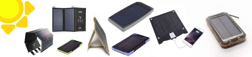 Solcelle opladere og Powerbanks til iPhone og iPads