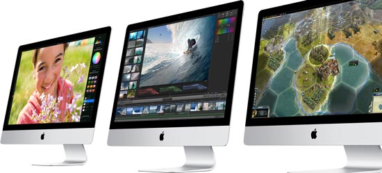 3 iMac ved siden af hinanden